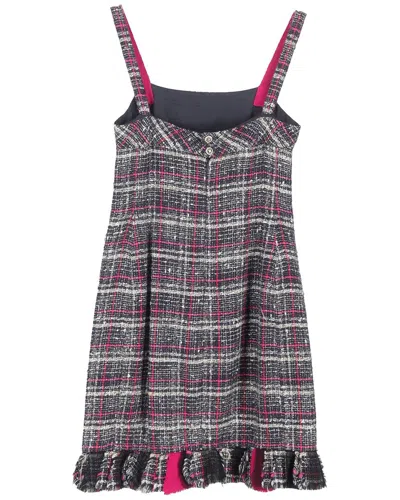 Pre-owned Chanel Plaid Tweed Ruffle Hem Mini Dress, Size Fr 38 (authentic Pre-loved)