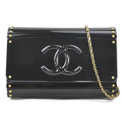 Pre-owned Chanel Plastic Leather Shoulder Bag () In Black