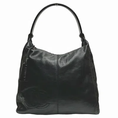 Pre-owned Chanel Plastic Leather Shoulder Bag () In Black