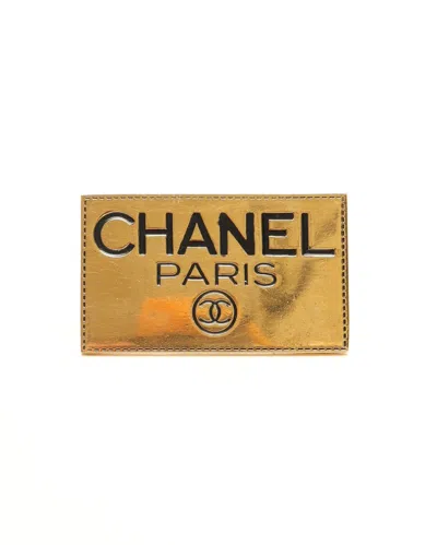 Pre-owned Chanel Plate Brooch In Gold