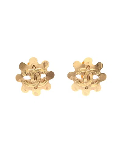 Chanel Plated Coco Mark Earrings (authentic Pre-loved)