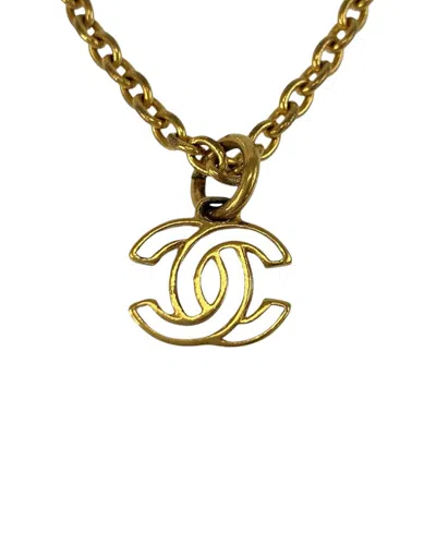 Chanel Plated Coco Mark Necklace (authentic Pre-loved) In Gold