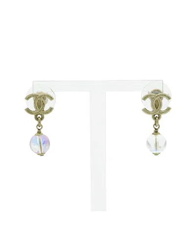 Chanel Plated Coco Mark Swing Earrings (authentic Pre-loved)