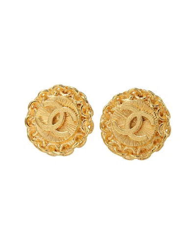 Chanel Plated Coco Mark Vintage Earrings (authentic Pre-loved)