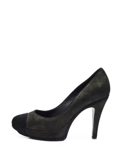Pre-owned Chanel Platform Pumps In Blue