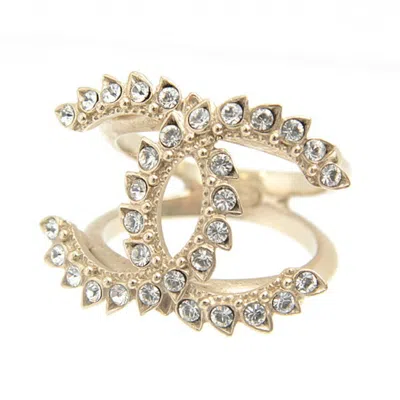 Pre-owned Chanel Plating Band Ring () In Gold