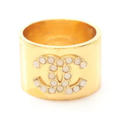 Pre-owned Chanel Plating Band Ring () In Gold