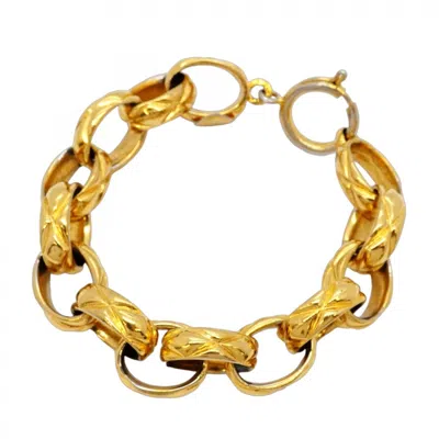 Pre-owned Chanel Plating Charm Bracelet () In Gold