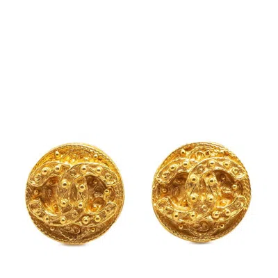 Pre-owned Chanel Plating Clip Earrings () In Gold