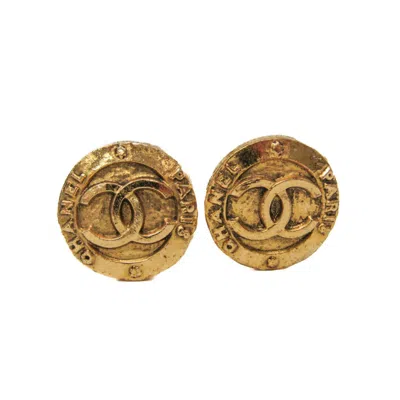Pre-owned Chanel Plating Clip Earrings () In Gold