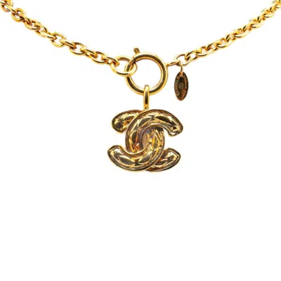 Pre-owned Chanel Plating Pendant Necklace () In Gold