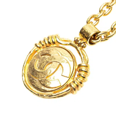 Pre-owned Chanel Plating Pendant Necklace () In Gold