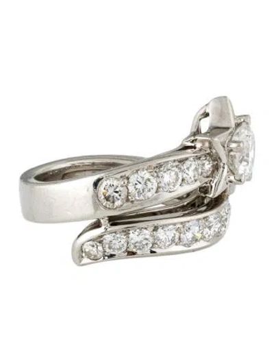 Pre-owned Chanel Platinum 2.70ctw Diamond Comete Ring In Multi