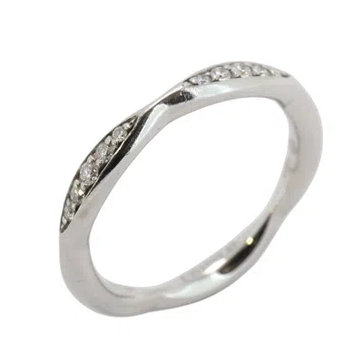 Pre-owned Chanel Platinum 950 Band Ring () In Multi