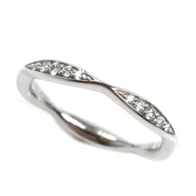 Pre-owned Chanel Platinum 950 Band Ring () In Multi