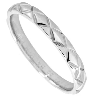 Pre-owned Chanel Platinum 950 Band Ring () In Multi