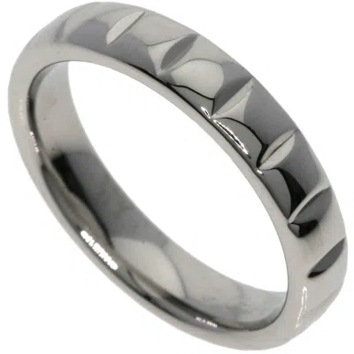 Pre-owned Chanel Platinum 950 Band Ring () In Multi