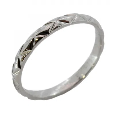 Pre-owned Chanel Platinum 950 Band Ring () In Multi