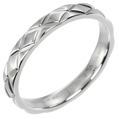 Pre-owned Chanel Platinum 950 Band Ring () In Silver