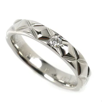 Pre-owned Chanel Platinum 950 Band Ring ()