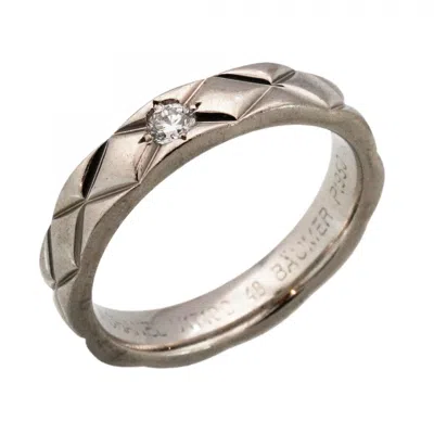 Pre-owned Chanel Platinum 950 Band Ring ()