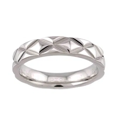 Pre-owned Chanel Platinum 950 Band Ring ()