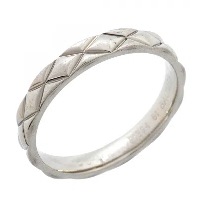 Pre-owned Chanel Platinum 950 Band Ring ()