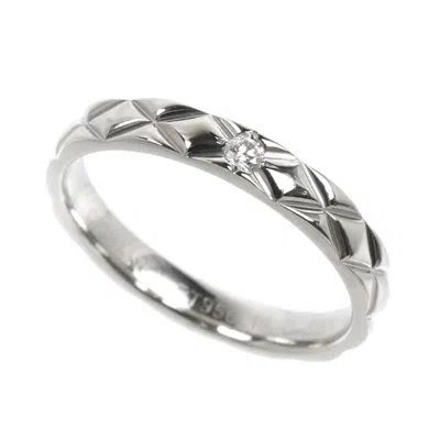 Pre-owned Chanel Platinum 950 Band Ring ()