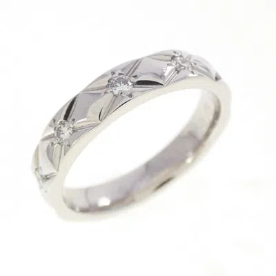 Pre-owned Chanel Platinum 950 Band Ring ()