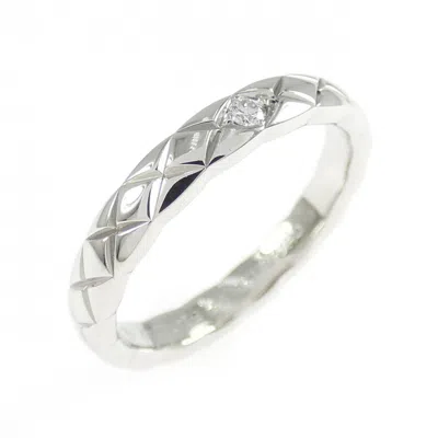 Pre-owned Chanel Platinum 950 Band Ring ()