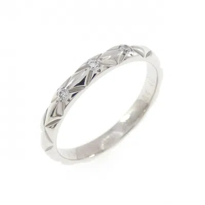 Pre-owned Chanel Platinum Platinum 950 Band Ring ()