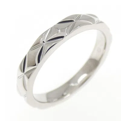 Pre-owned Chanel Platinum Platinum 950 Band Ring ()