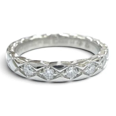Pre-owned Chanel Platinum Platinum 950 Band Ring ()