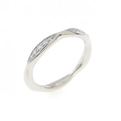 Pre-owned Chanel Platinum Platinum 950 Band Ring ()