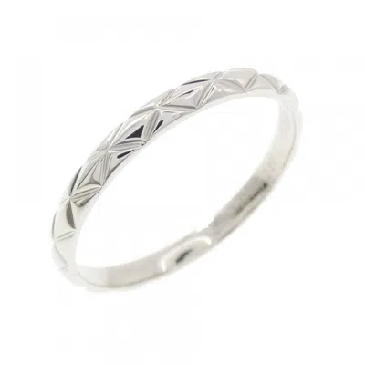 Pre-owned Chanel Platinum Platinum 950 Band Ring ()
