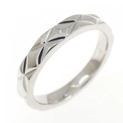 Pre-owned Chanel Platinum Platinum 950 Band Ring ()