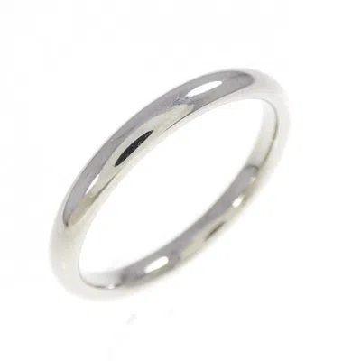 Pre-owned Chanel Platinum Platinum 950 Band Ring () In Silver