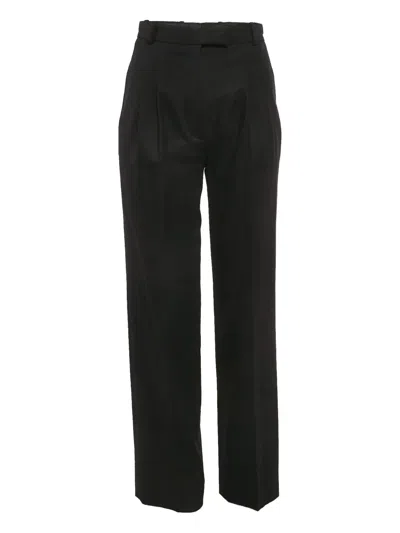 Pre-owned Chanel Pleated Trousers In Black