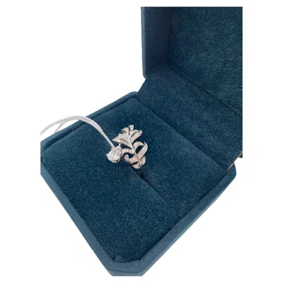 Pre-owned Chanel Plume De  Ring, 18k White Gold, 0.55ct Pear Diamond
