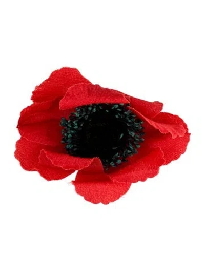 Pre-owned Chanel Poppy Flower Brooch In Multi