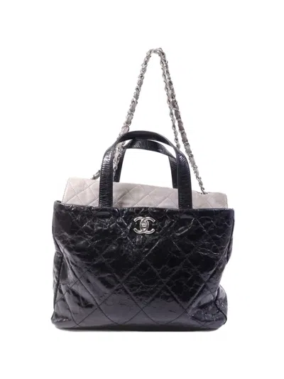 Chanel Portobello Cc Turn-lock Tote Bag In Black