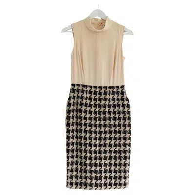 Pre-owned Chanel Pre-fall 2009 'paris-moscow' Dogtooth Dress In Brown