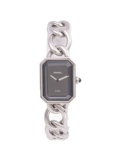 Pre-owned Chanel Première Chain Link 26mm Watch In Black