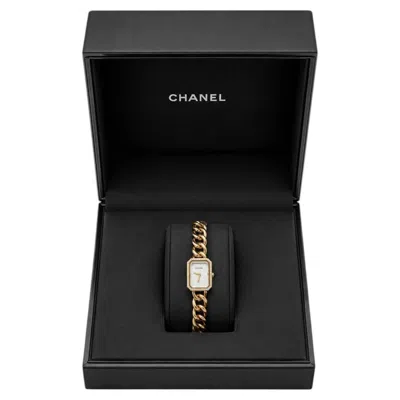 Pre-owned Chanel Première Chaîne 18k Rose Gold Diamond Bezel Watch H4411 — Complete In Red