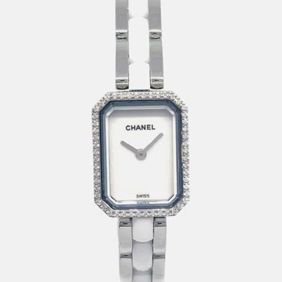 Pre-owned Chanel Premiere H2132 Quartz White Stainless Steel Ceramic Women's Wristwatch 15 Mm