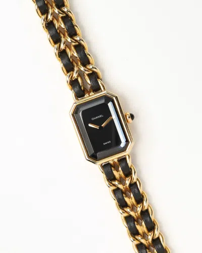 Pre-owned Chanel Premiere L 20mm Watch In Black