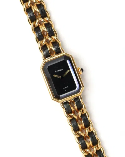 Pre-owned Chanel Premiere L 20mm Watch In Black