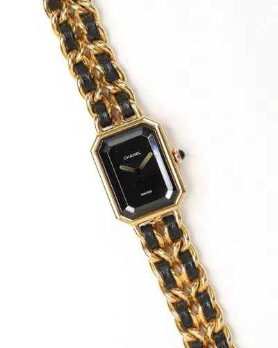 Pre-owned Chanel Premiere M Watch In Gold