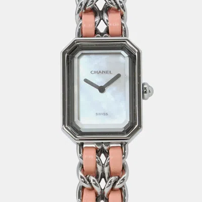 Pre-owned Chanel Premiere Padlock Limited Edition H6359 Quartz White Stainless Steel Women's Wristwatch 20.0 Mm