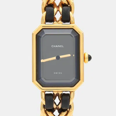 Pre-owned Chanel Premiere Quartz Gold Plated Stainless Steel Womenâ&#128;&#153;s Wristwatch 20 Mm